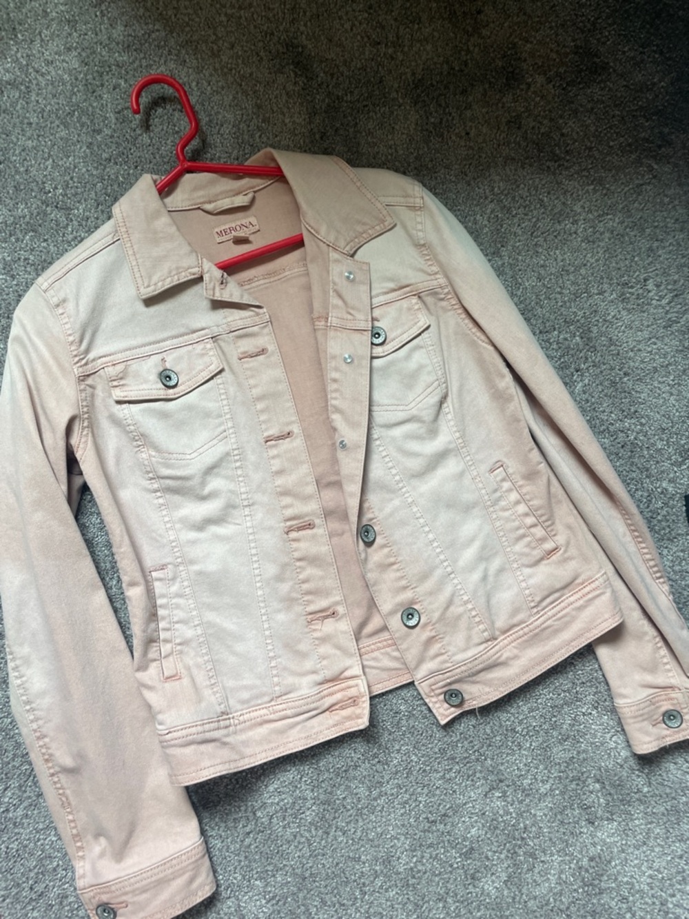 Merona blush pink washed denim jacket - Picture 4 of 5
